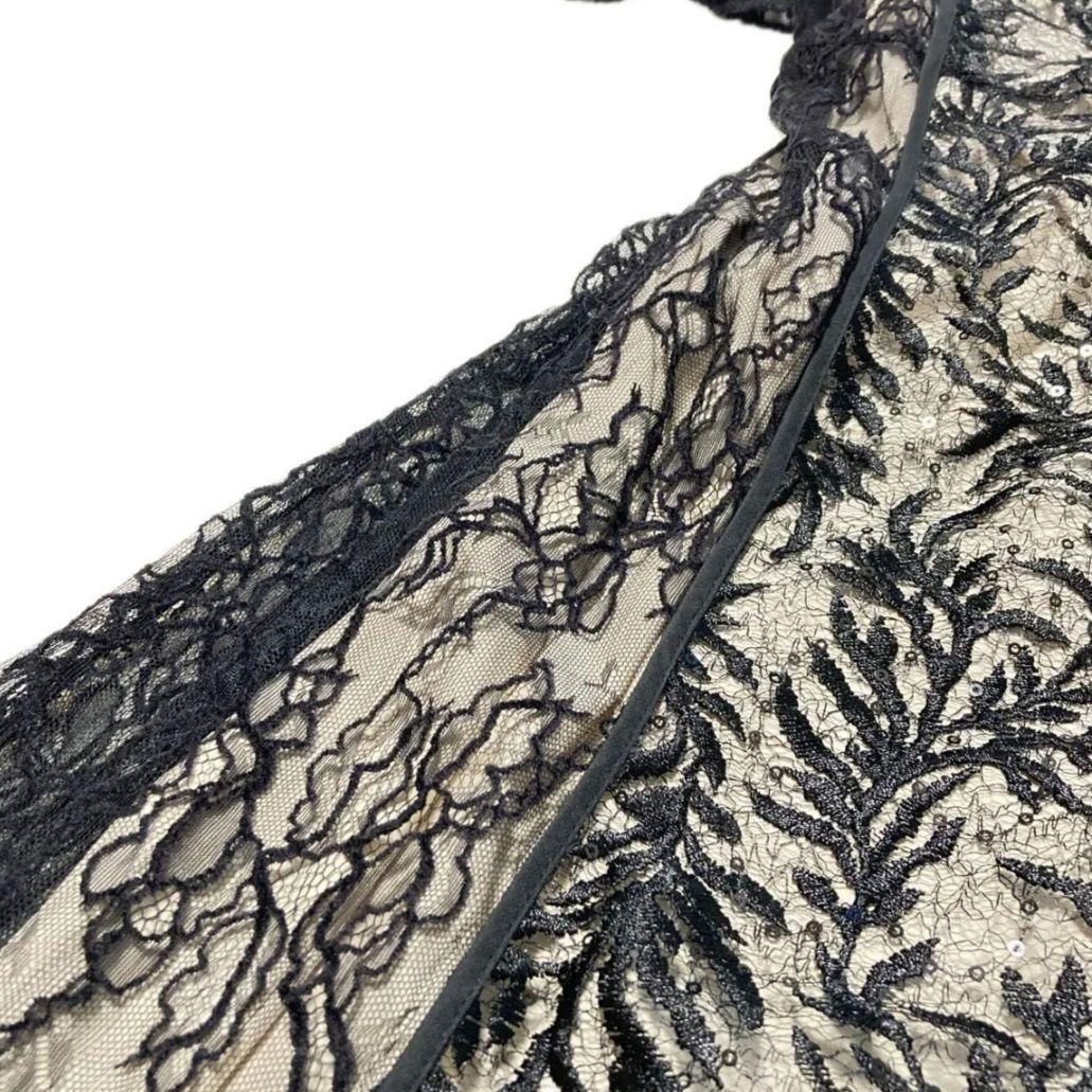 【新品タグ付】FRAY I.D 　リーフレースパイピングワンピース　ドレス