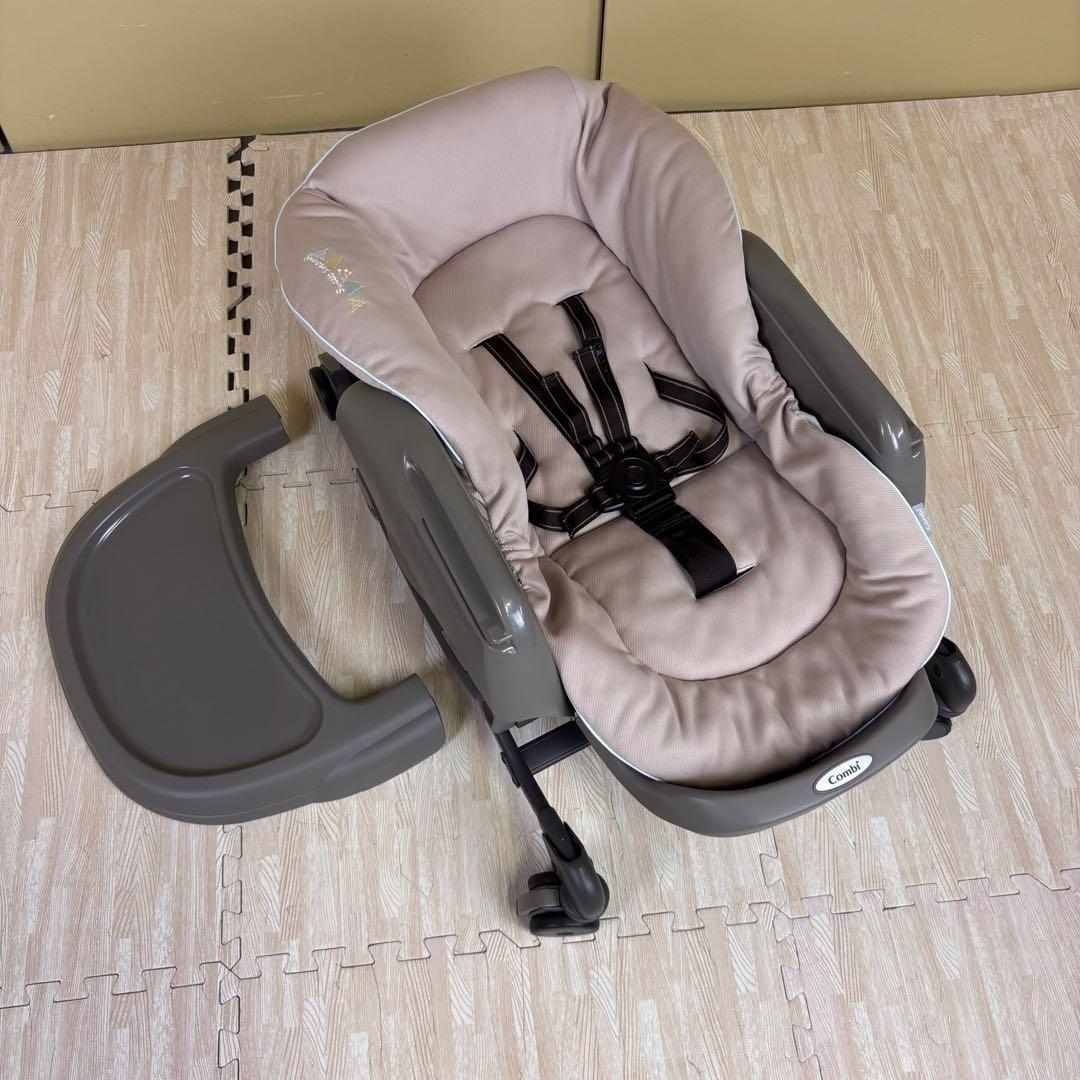 極上クリーニング済　☆美品☆　コンビ　ハイローベッド＆チェア　ネムリラ　グレー