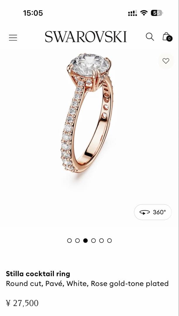 SWAROVSKI 55 Stilla リング スワロフスキー