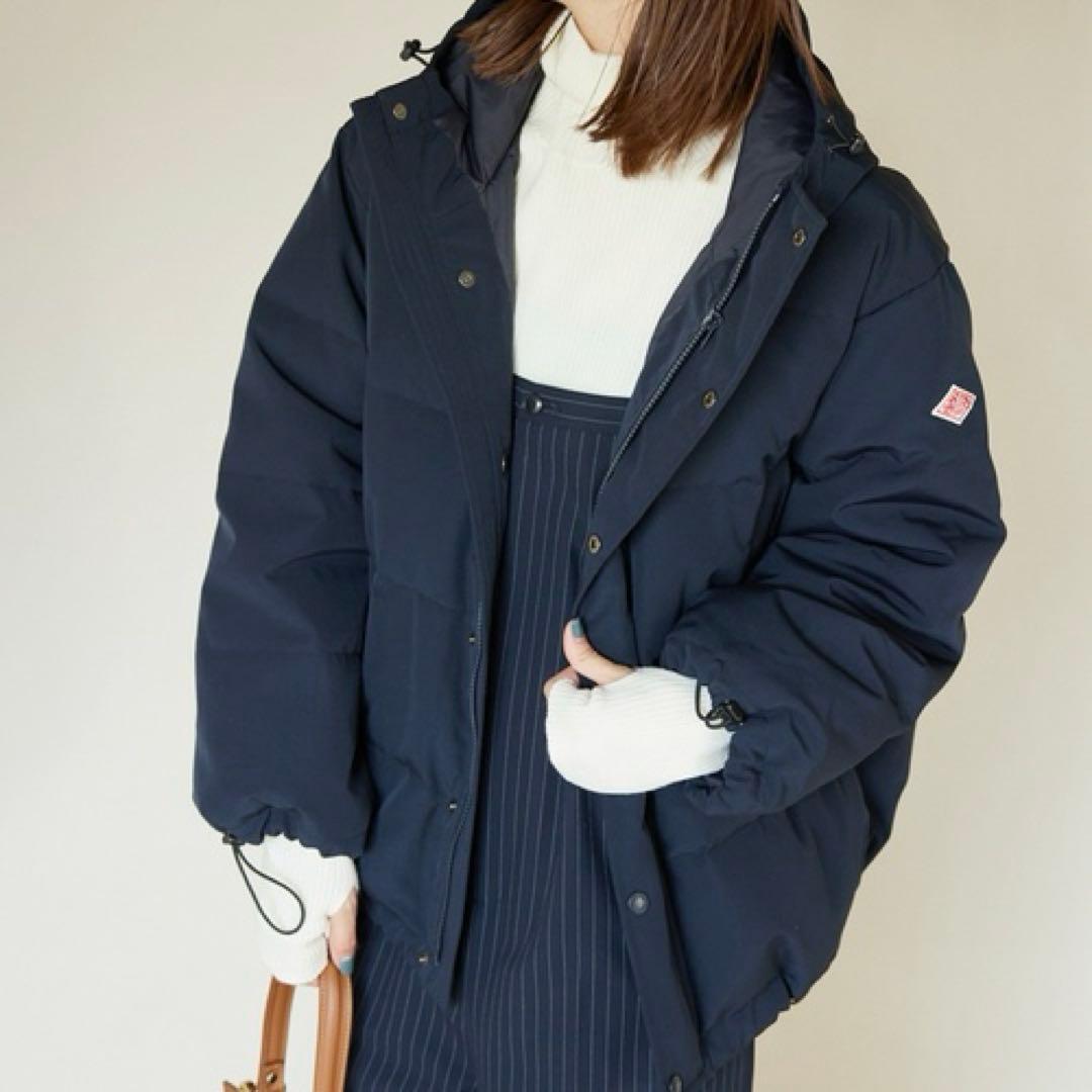 ダントン フード付き ダウンジャケット 撥水 Bshop 近年モデル 濃紺