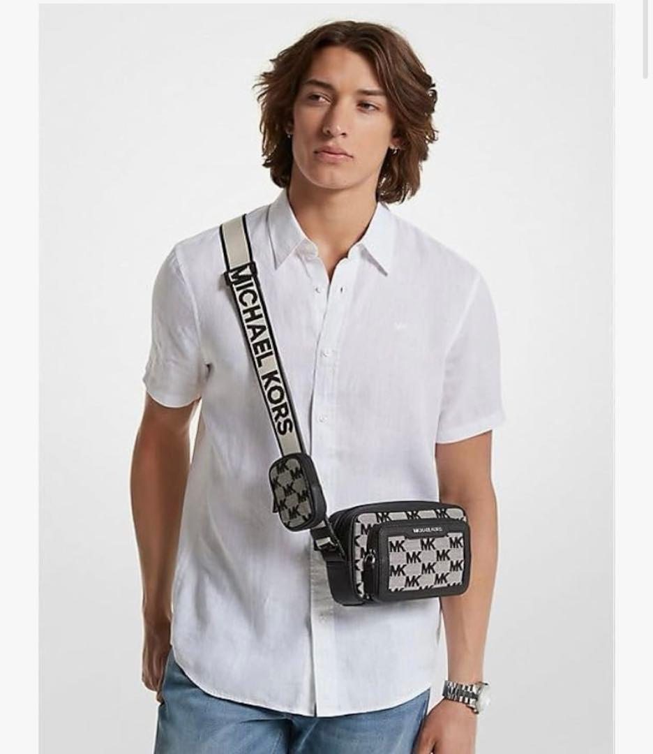 MICHAEL KORS MENS COOPER ダブルジップカメラバッグ