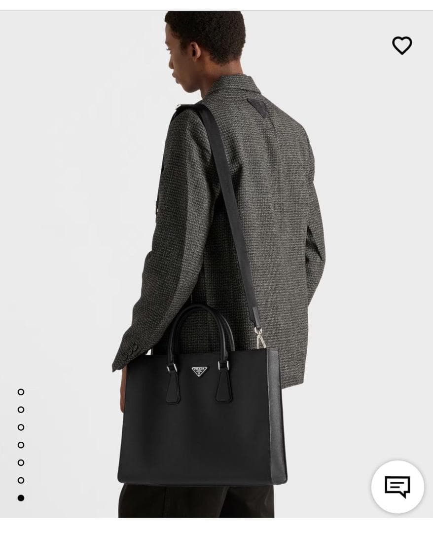 コメント割引適用済み!PRADA 2025最新/現行 レザー トートバッグ