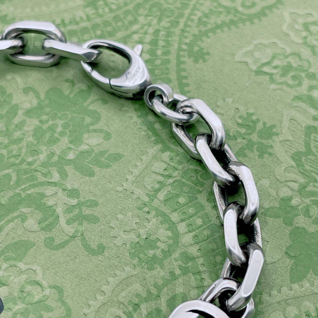 GUCCI　インターロッキング　ブレスレット　17号　シルバー925