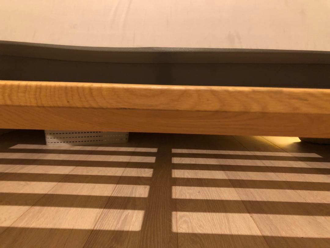 無印良品　オーク材ベッドフレーム、ベッドボード