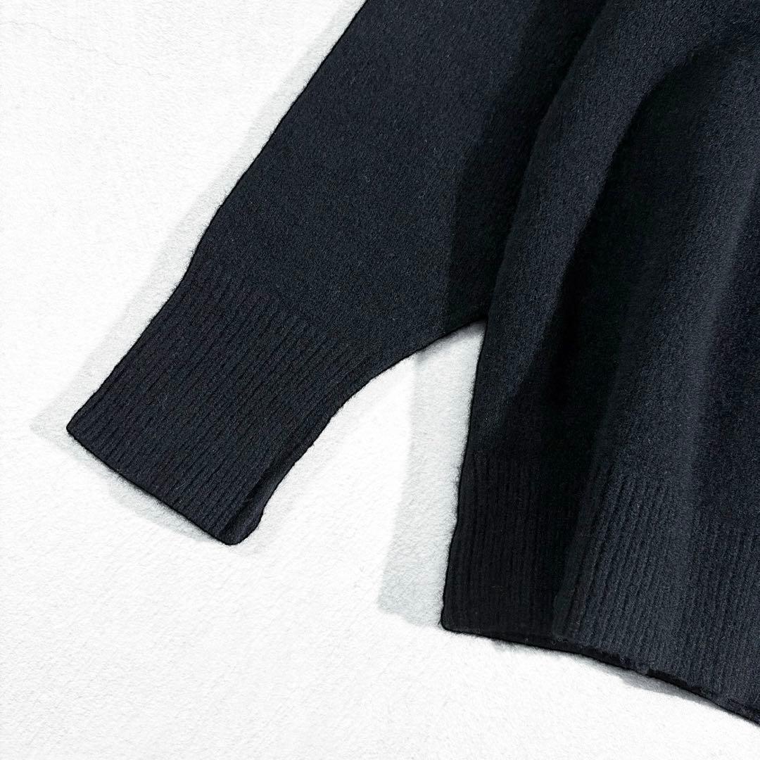 AP STUDIO ウールカシミヤVネックニット ブラック フリーサイズ 上質