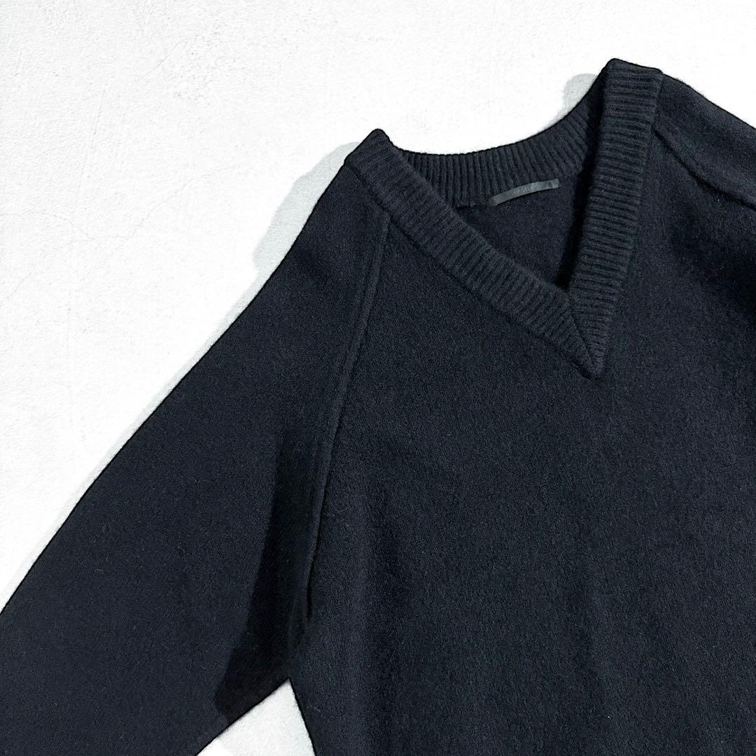 AP STUDIO ウールカシミヤVネックニット ブラック フリーサイズ 上質