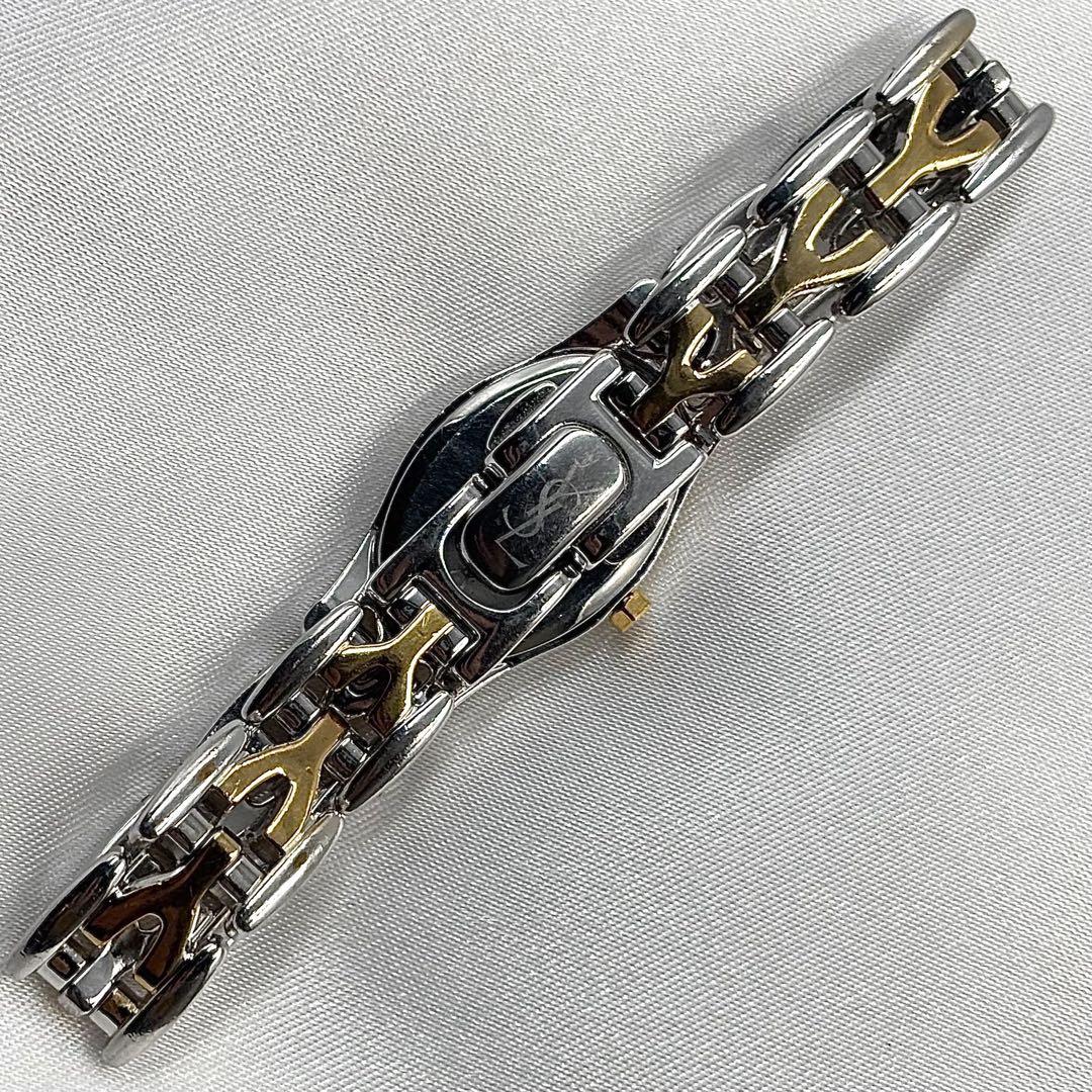 稼働品 イヴサンローラン 腕時計 レディース オーバル バングルウォッチ y2k