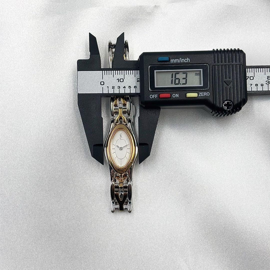 稼働品 イヴサンローラン 腕時計 レディース オーバル バングルウォッチ y2k