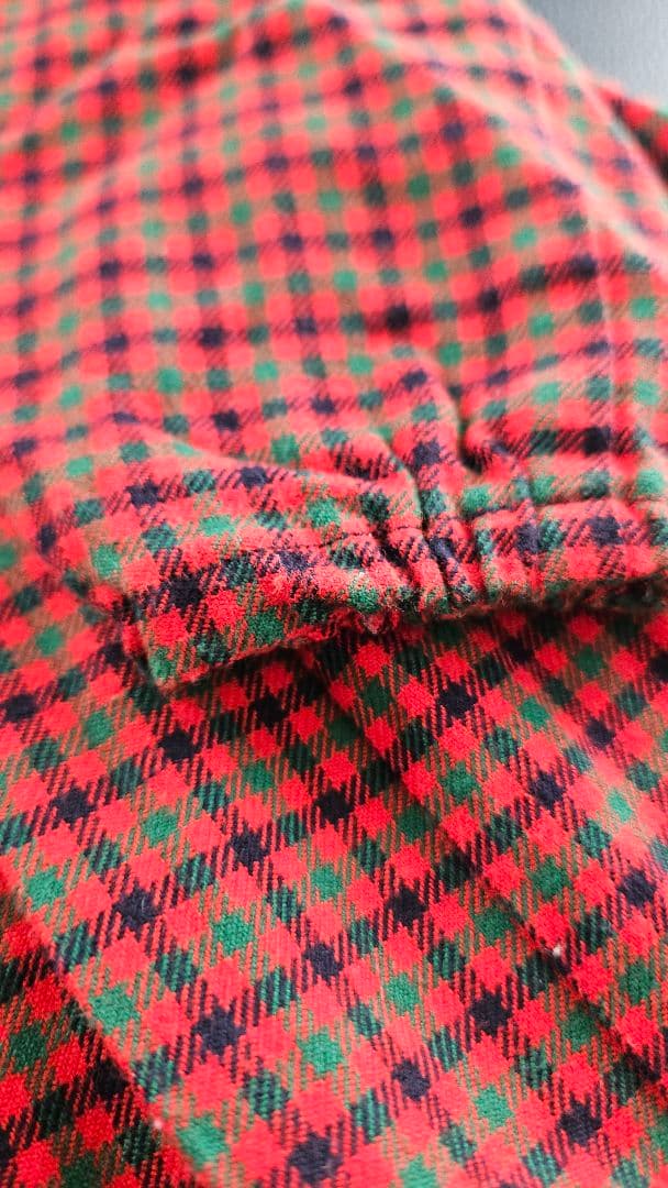 ファミリア　赤チェック白襟ワンピース　サイズ80