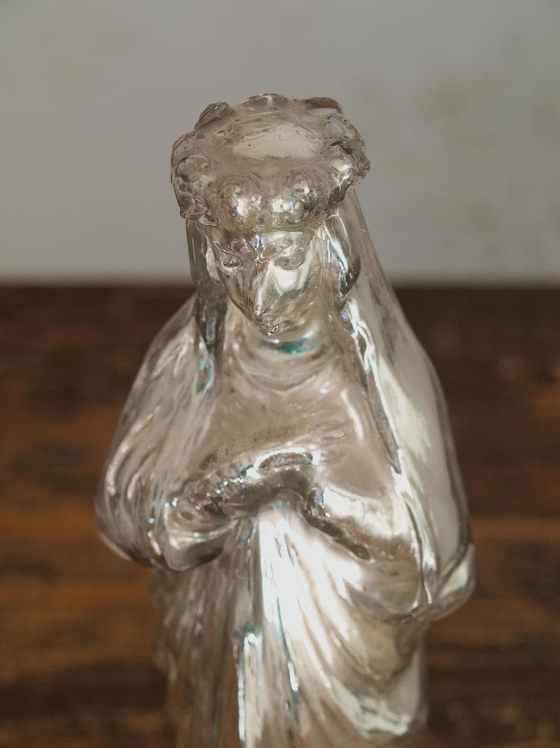 フランス 聖母マリア像 マーキュリーガラス 無原罪の御宿り 水銀ガラス/J426