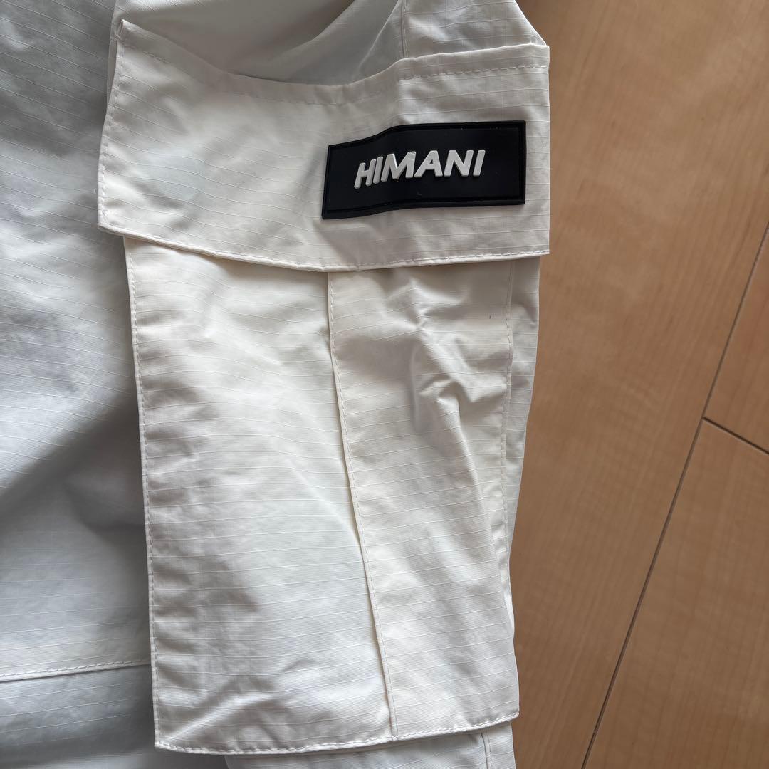 【HIMANI】　SNJ-405 ホワイト　スノボード　ワイドカーゴパンツ
