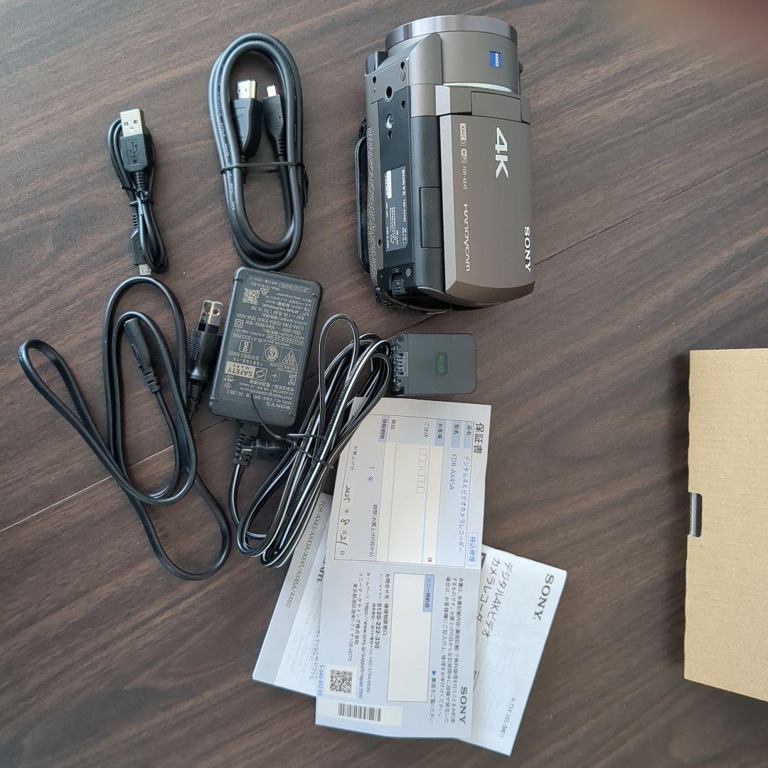 【未使用】SONY 4K ビデオカメラ FDR-AX45A 本体