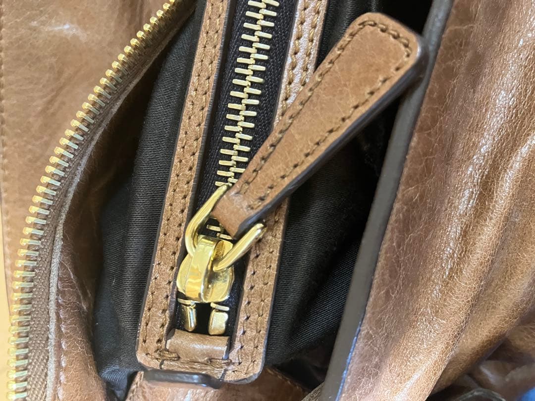 MIU MIU ブラウン ボストンバッグ　サイドリボン　ショルダーバッグ