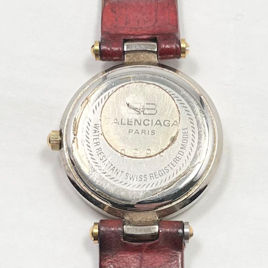 【希少】BALENCIAGA 時計　ラインストーン　レザーベルト