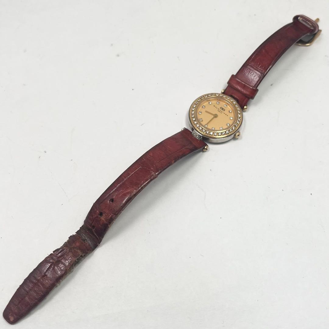 【希少】BALENCIAGA 時計　ラインストーン　レザーベルト