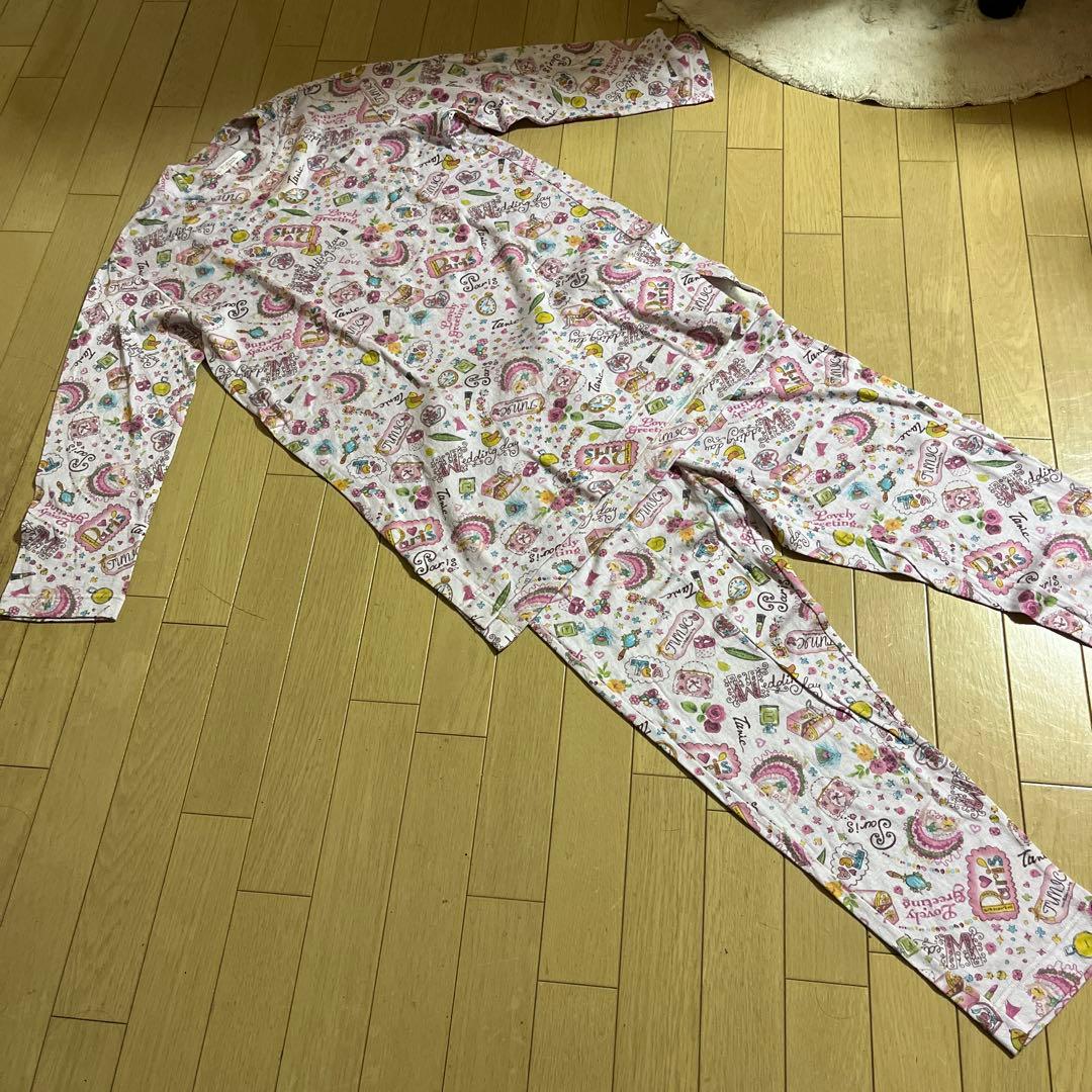 TUNIC 鴨居羊子　アーモンド接結パジャマ　長袖 着丈長め　カルメンナタリア