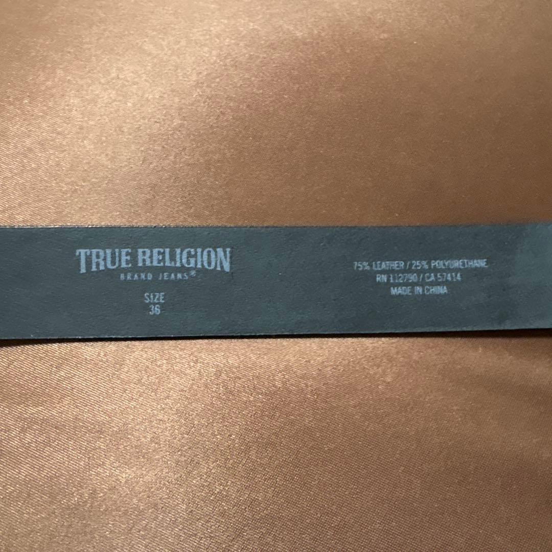 true religion ライストーン　ブラックベルト　即日発送可