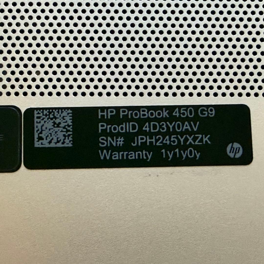 HP ProBook 450 G9 12世代i7［ジャンク品］