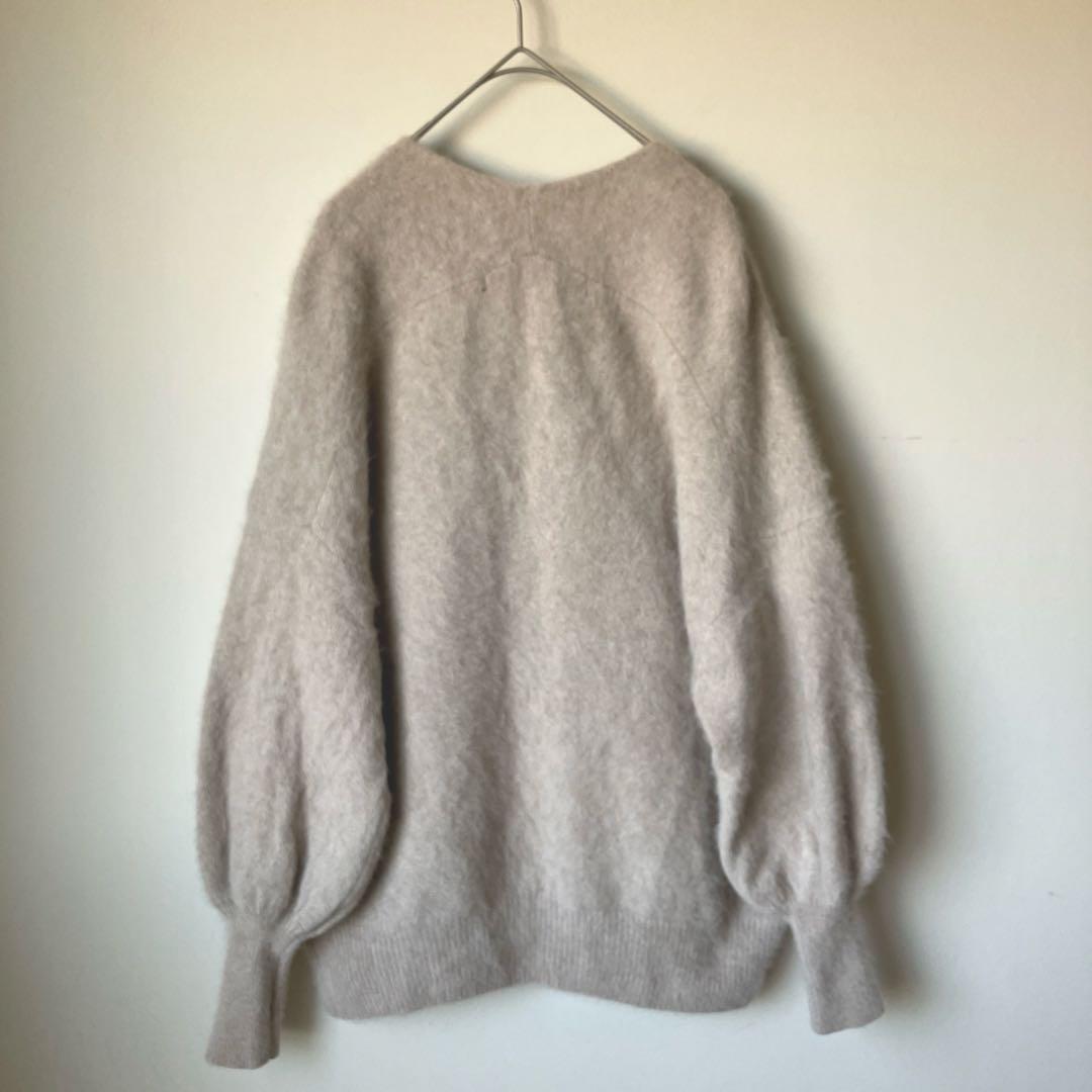 ハグオーワー　フォックスカシミヤカーディガン　カレンソロジー　マディソンブルー