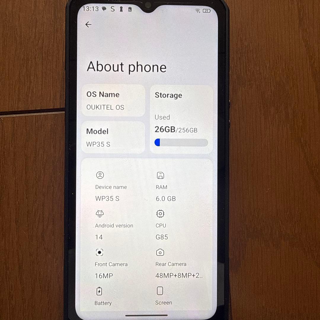 OUKITEL WP35 S スマートフォン本体 256GB中古