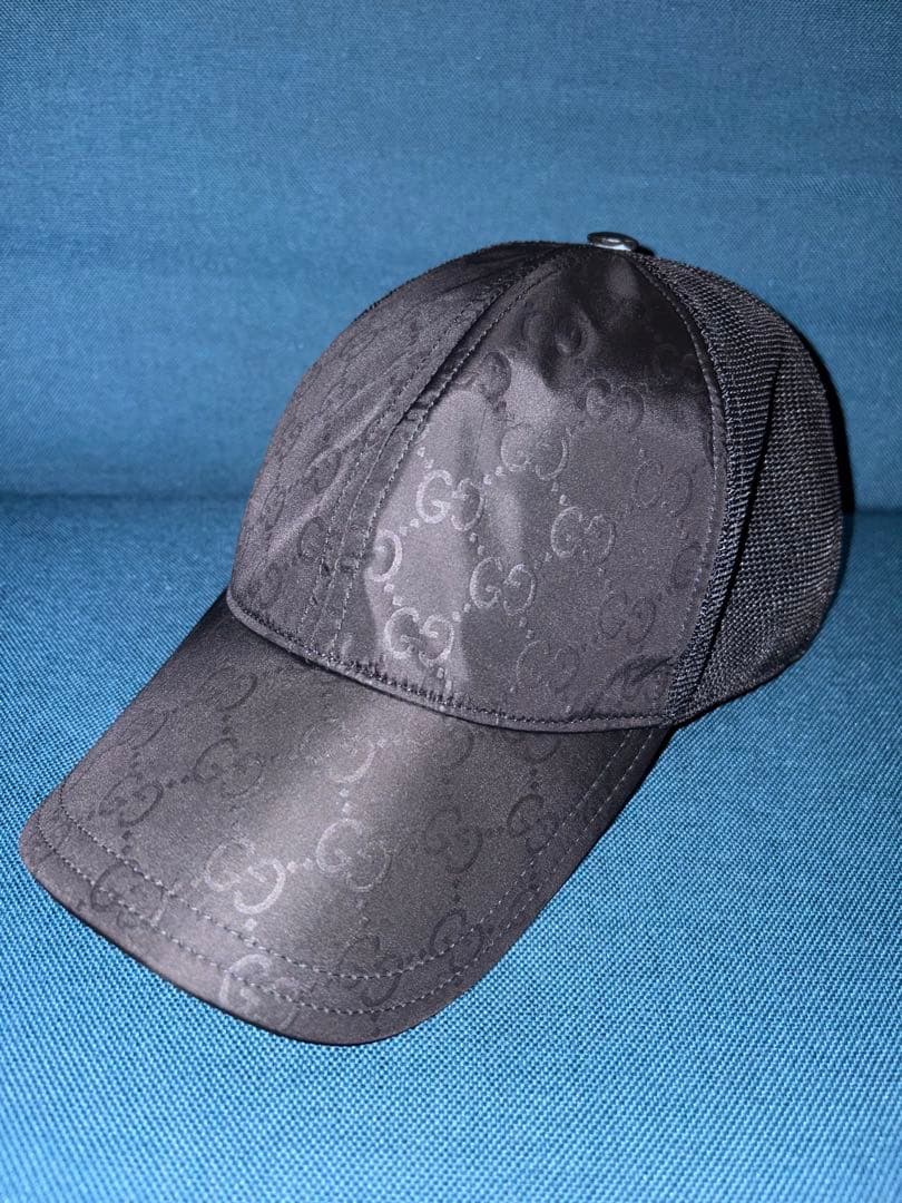 GUCCI グッチ ggパターン メッシュキャップ Mサイズ ブラック