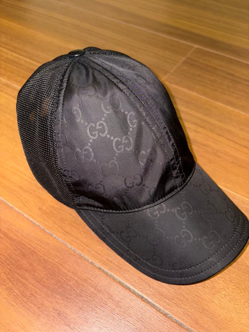 GUCCI グッチ ggパターン メッシュキャップ Mサイズ ブラック