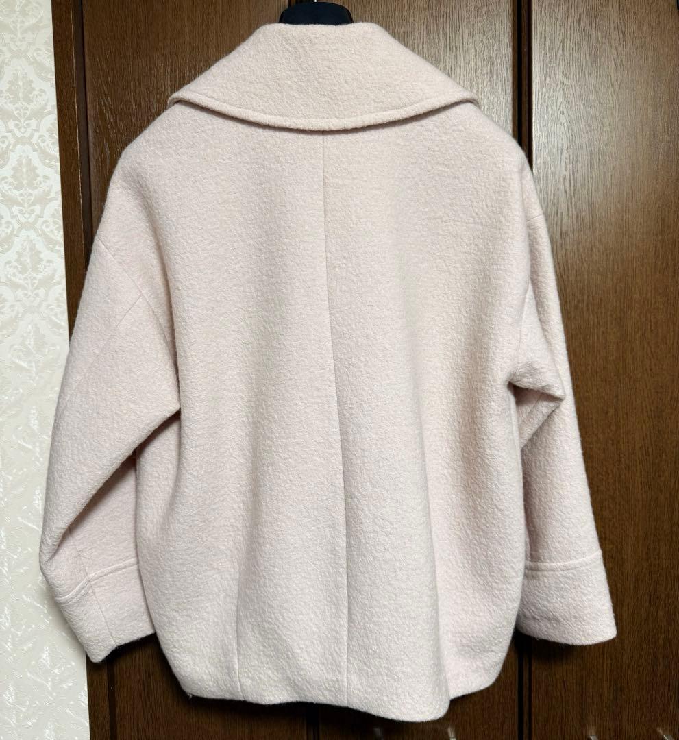 【試着のみ美品】Sサイズ 【ナチュラルビューティー】ウーリーフォルムハーフコート