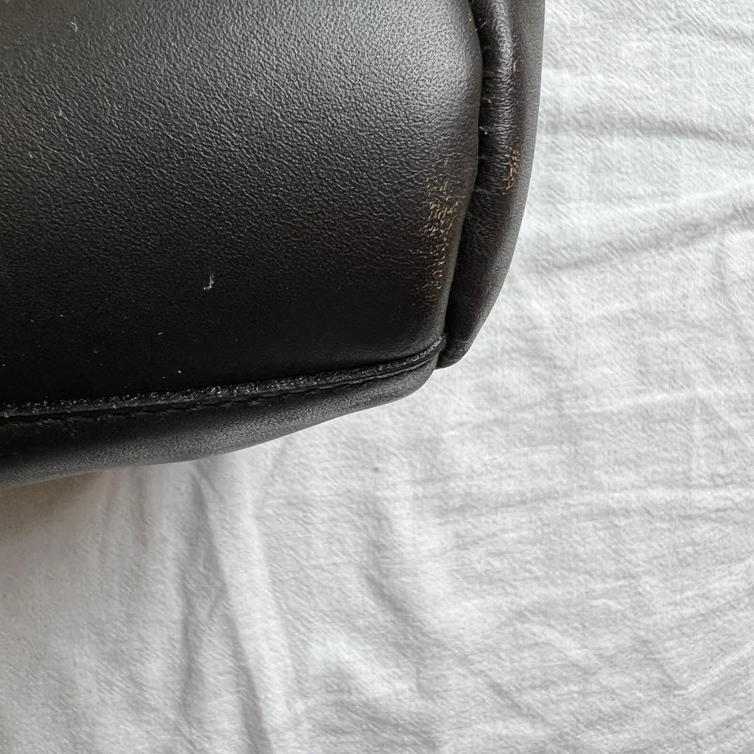 バッグ PRADA leather messenger bag dark brown