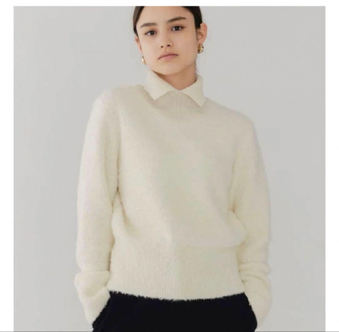 yori shirocon グロスモヘアタートルニット　36