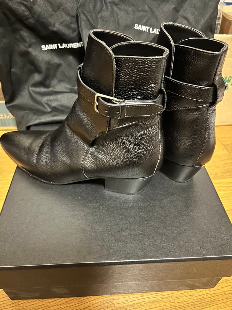 SAINT LAURENT ブラック アンクルブーツ