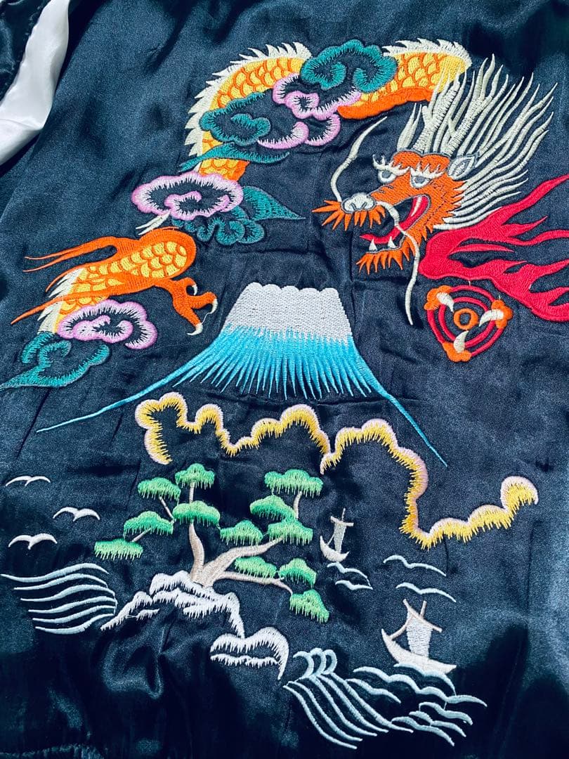 Humber 日本限定 2面用 虎龍 サテン unisex vintage