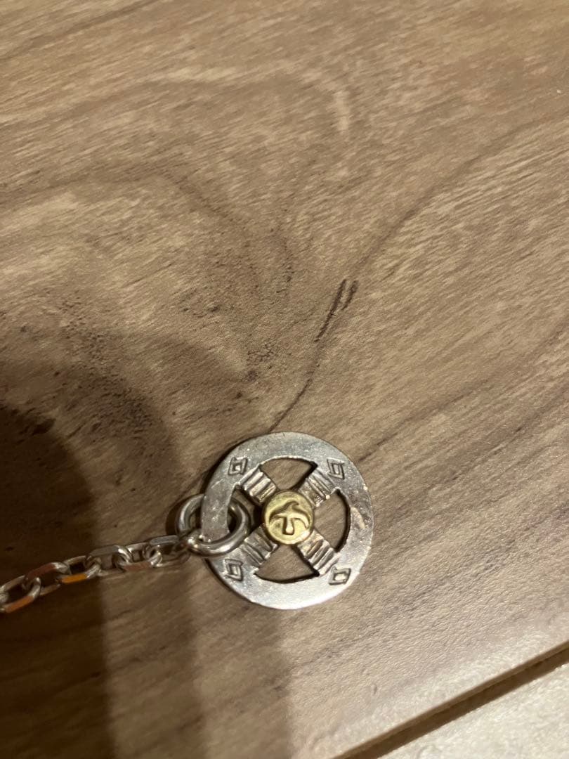 ゴローズ　シルバー太陽メタル大・小＋小＋細角チェーンセット