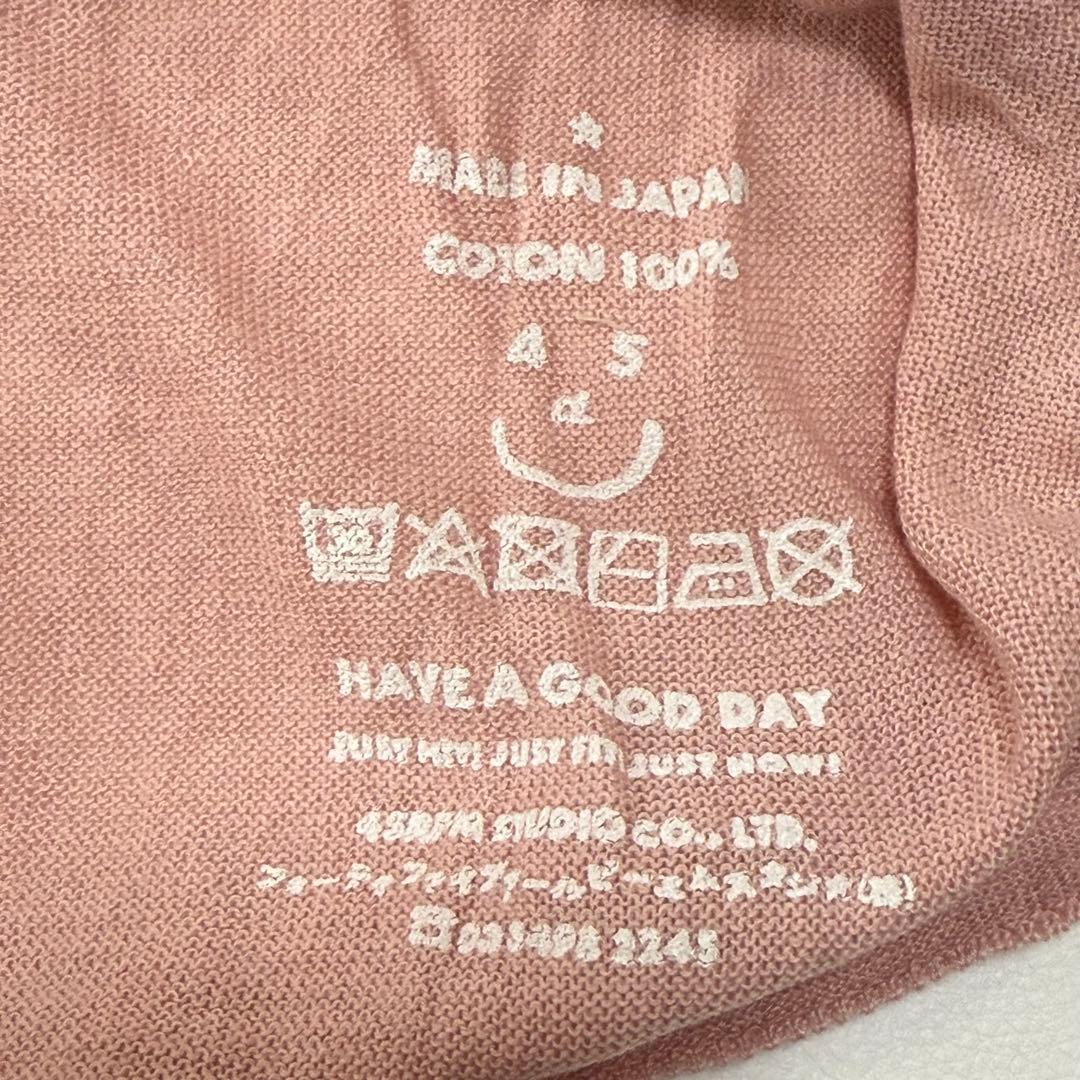 45R✨近年 ホール超ガーゼの45色908タートル ニット R刺繍 ピンク