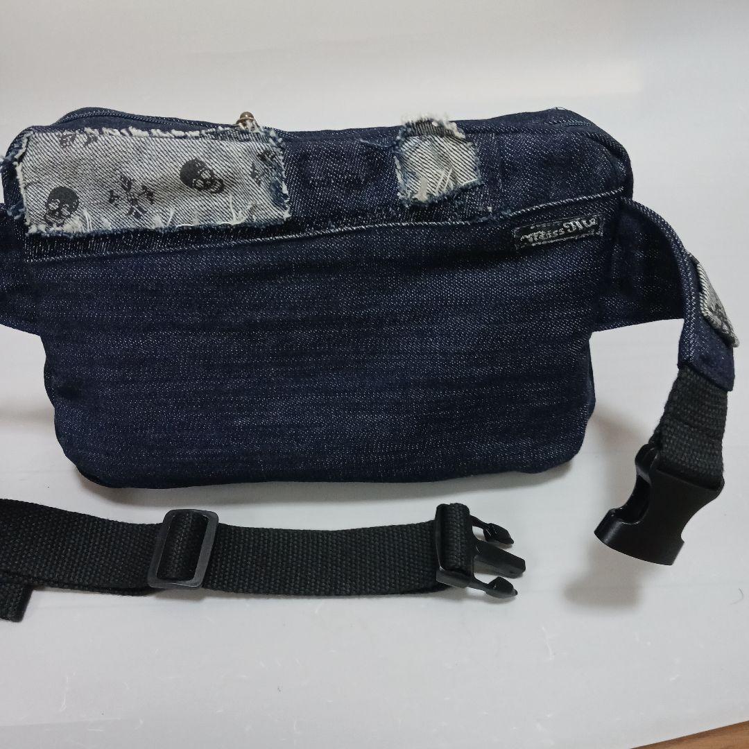 ☆しらゆり☆　リメイクデニム　①ボックス型ウエストポーチ②ショルダーバッグ
