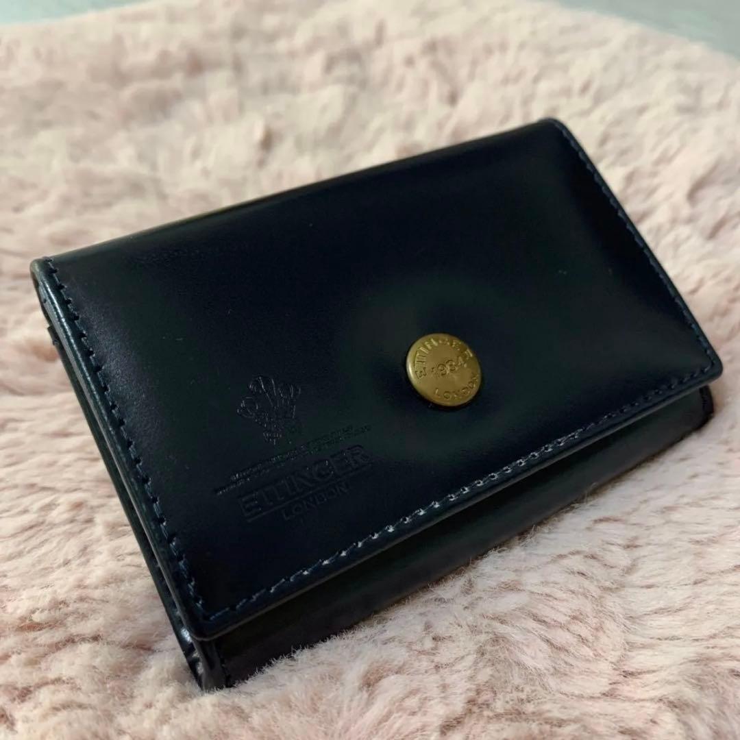 ETTINGER ネイビー パープル 小銭入れ ケース　限定　レア