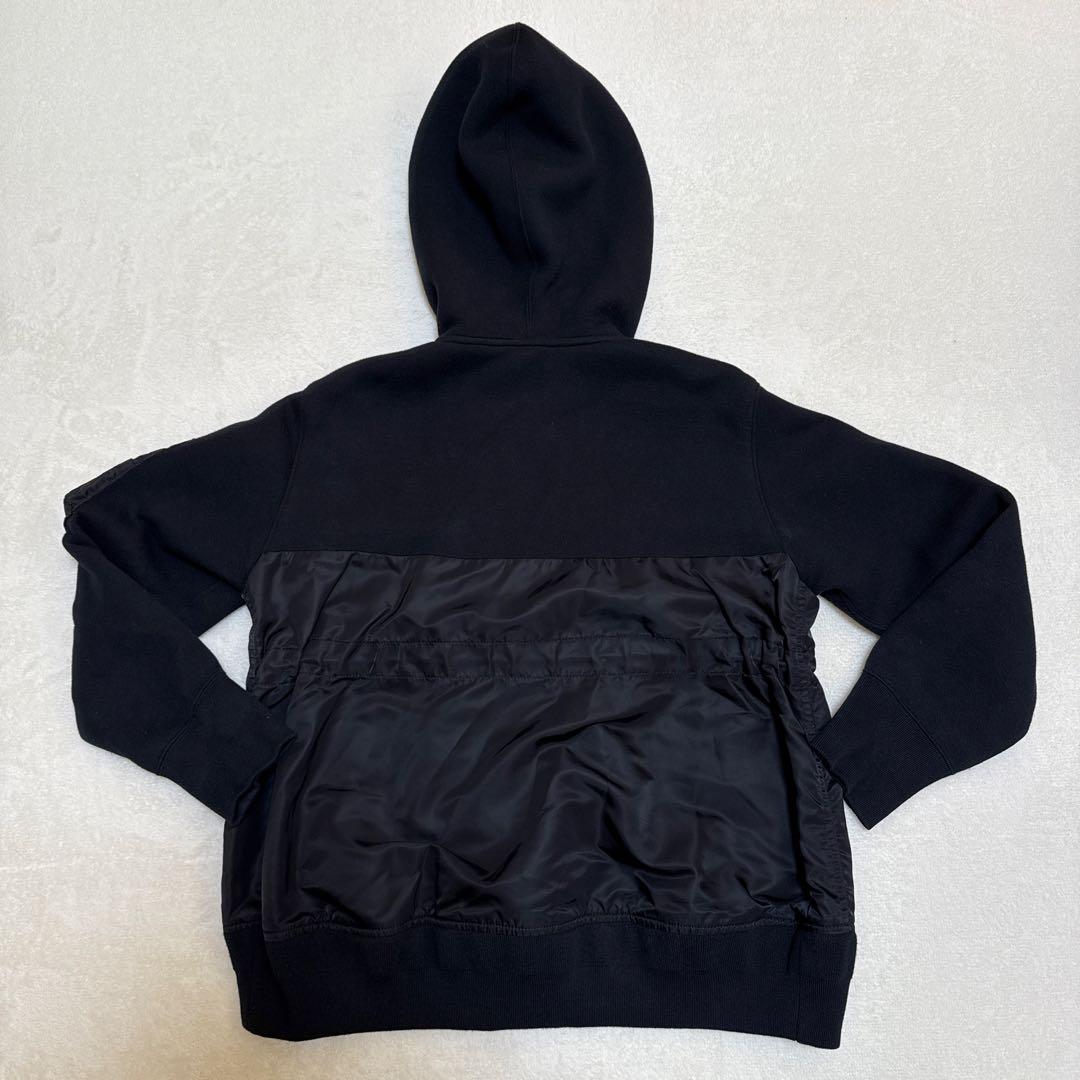 サカイ sacai MA-1ドッキングジップパーカー 1 ブラック 黒