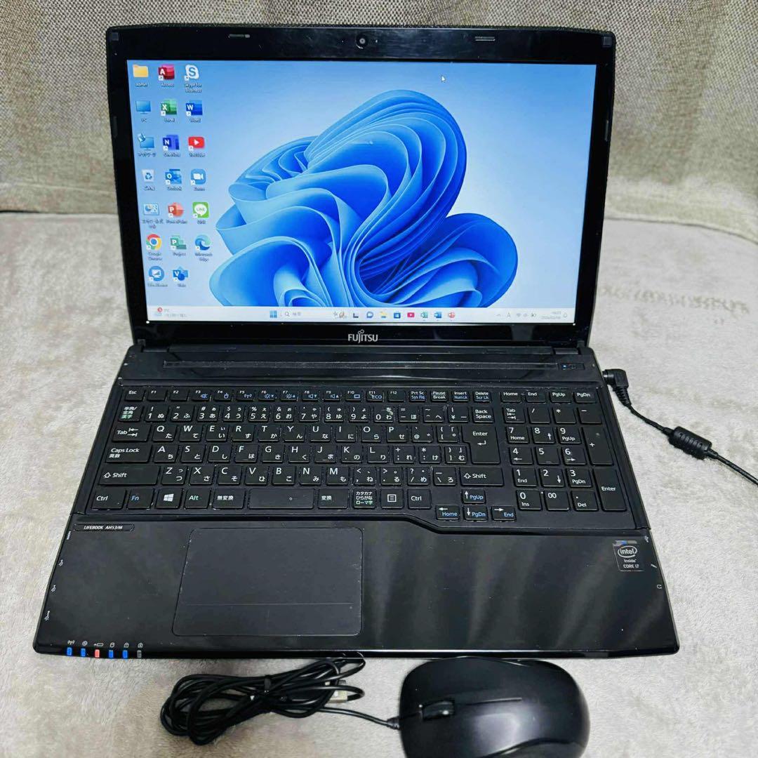 S217 富士通ノートパソコン i7メモリ8G高速Windows11オフィス付き