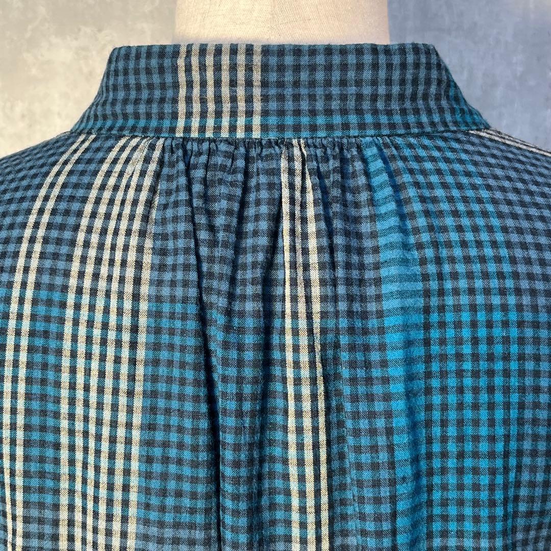 パラスパレス 好配色チェック柄 バンドカラーシャツ 2025SS 近年モデル