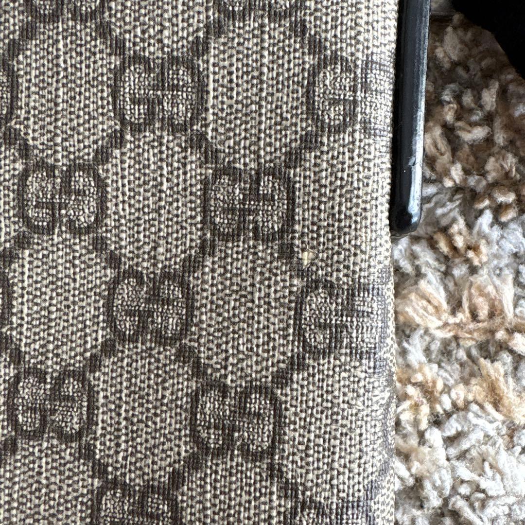 GUCCI メッセンジャーバッグ GG スプリーム フラットバッグ ベージュ 柄