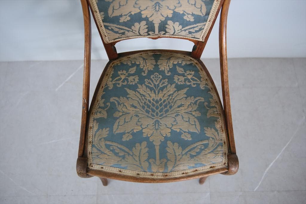 英国アンティーク木製ベッドルームチェア/椅子イス/飾り棚/キッチン(89-163