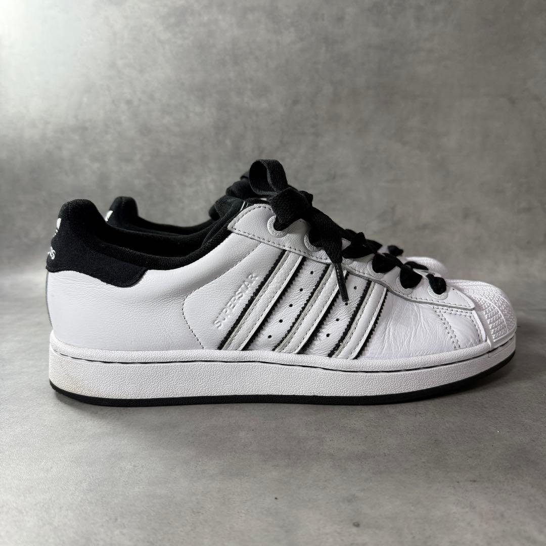 アディダス スーパースター II レザー ホワイト ブラック 26.5 人気