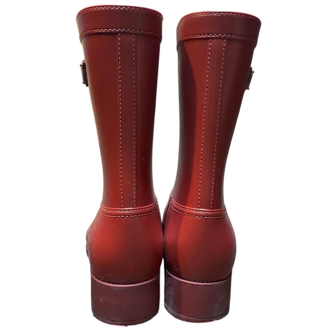 Prada プラダ　レインブーツ　バーガンディ ラバーブーツ