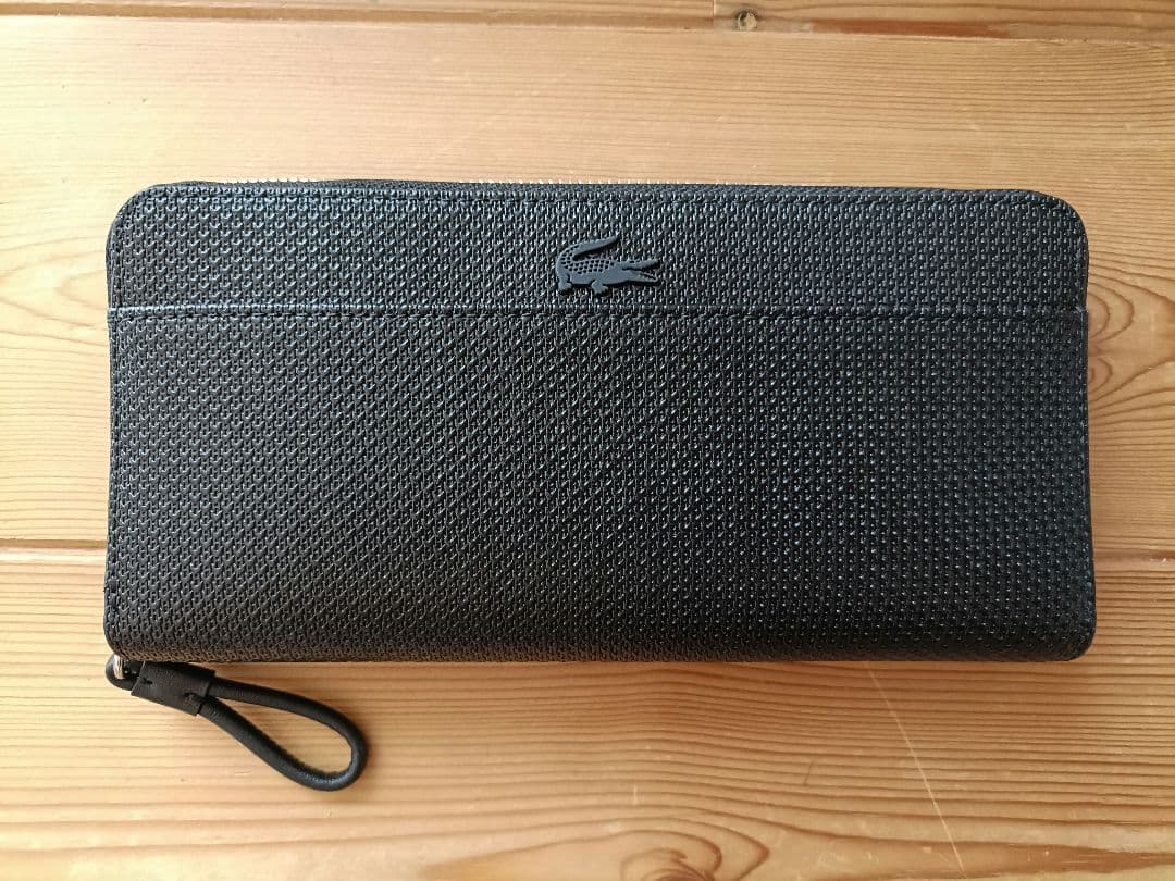 LACOSTE ブラックネイビーレザー