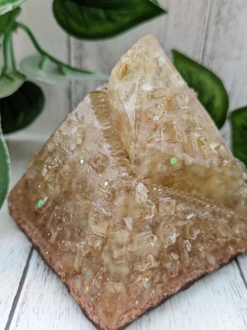 【つねりん】シトリンのビリケンさん形オルゴナイト☆他３点