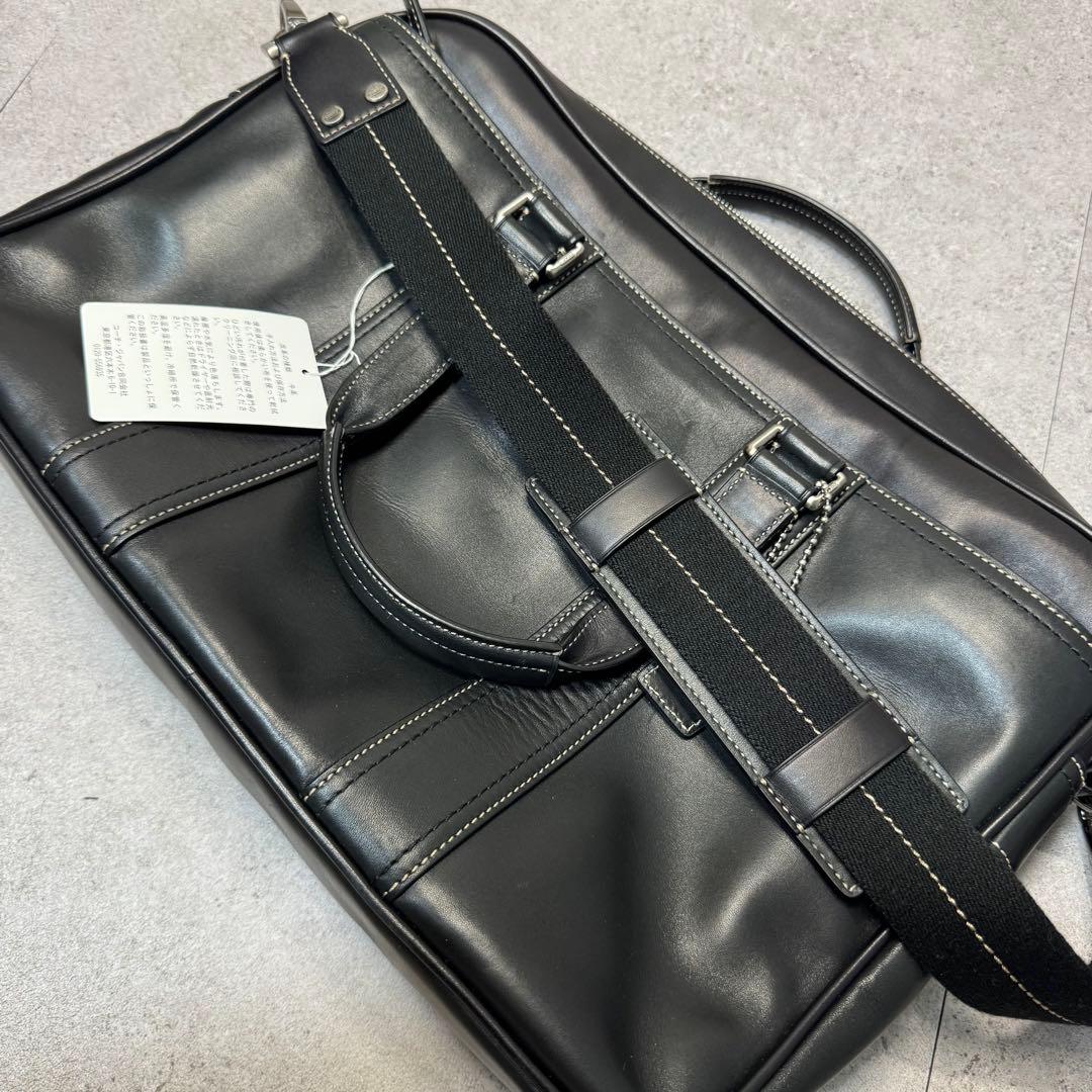 最終価格 新品 COACH 2way ビジネスバッグ レザー ブラック