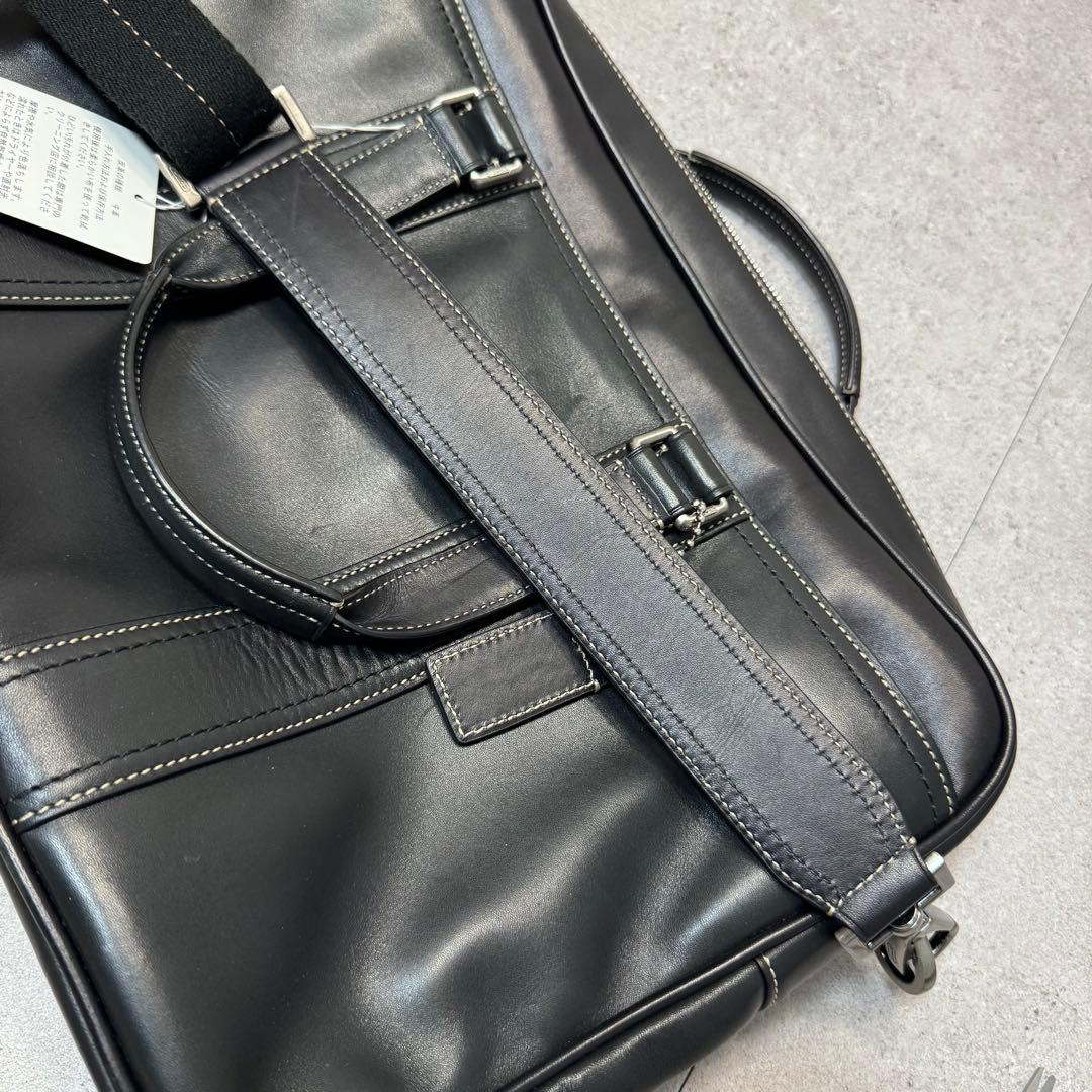 最終価格 新品 COACH 2way ビジネスバッグ レザー ブラック