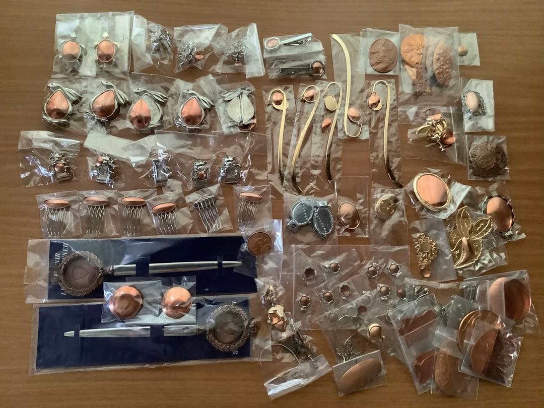 【S IZUKA】七宝　素材　銅板　アクセサリーキット