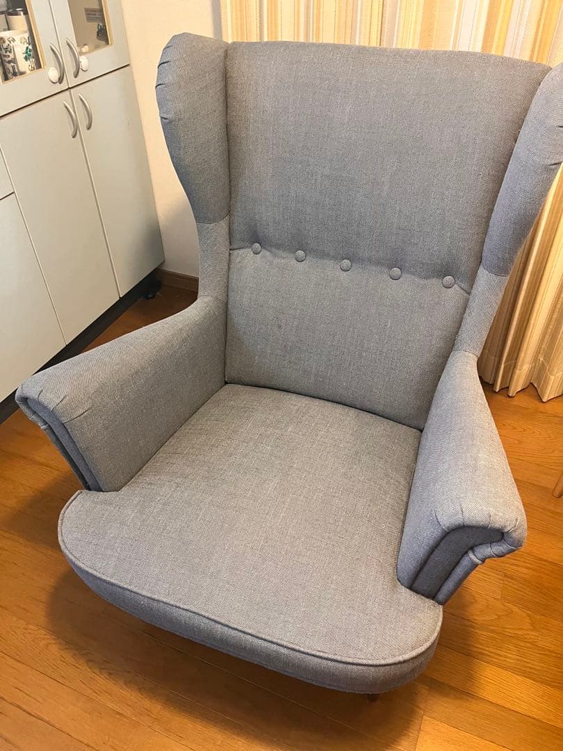 IKEA ストランドモン ウィングチェア　グレー