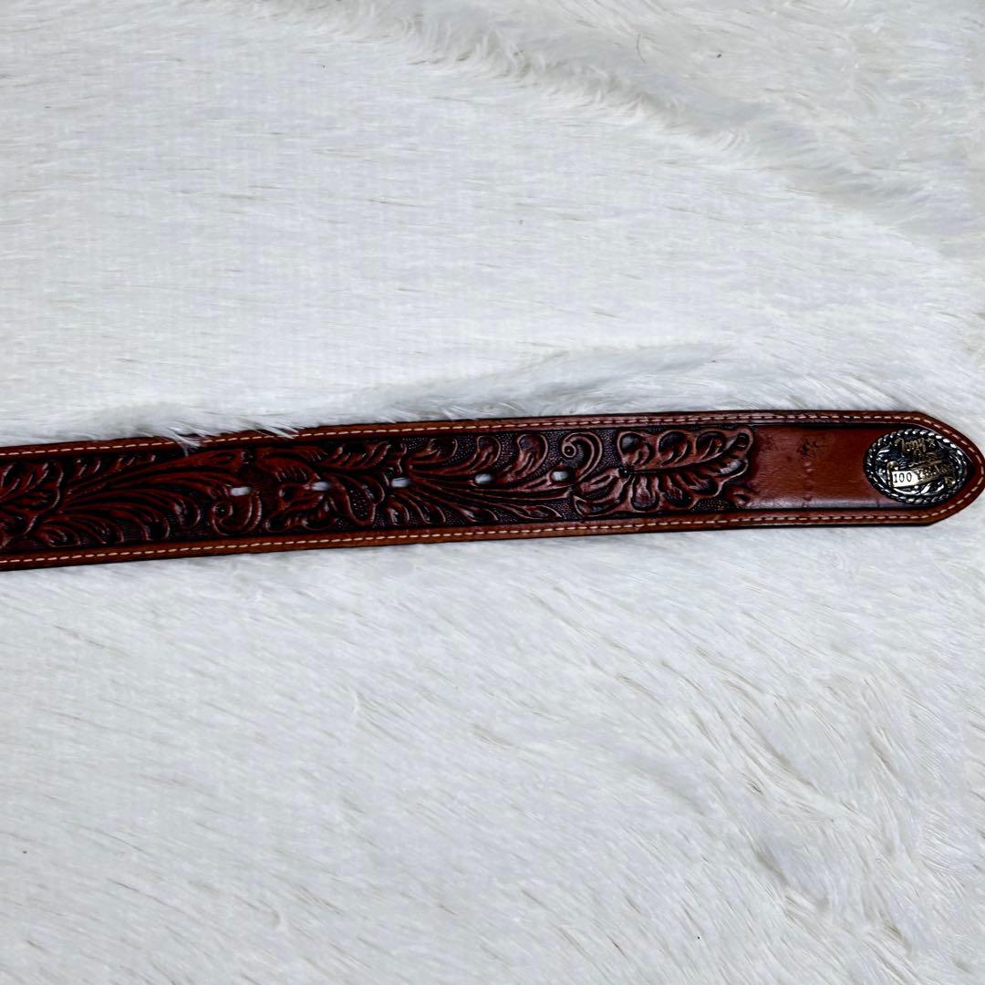 美品 トニーラマ 100周年 ウエスタンレザーベルト カービング USA製 38