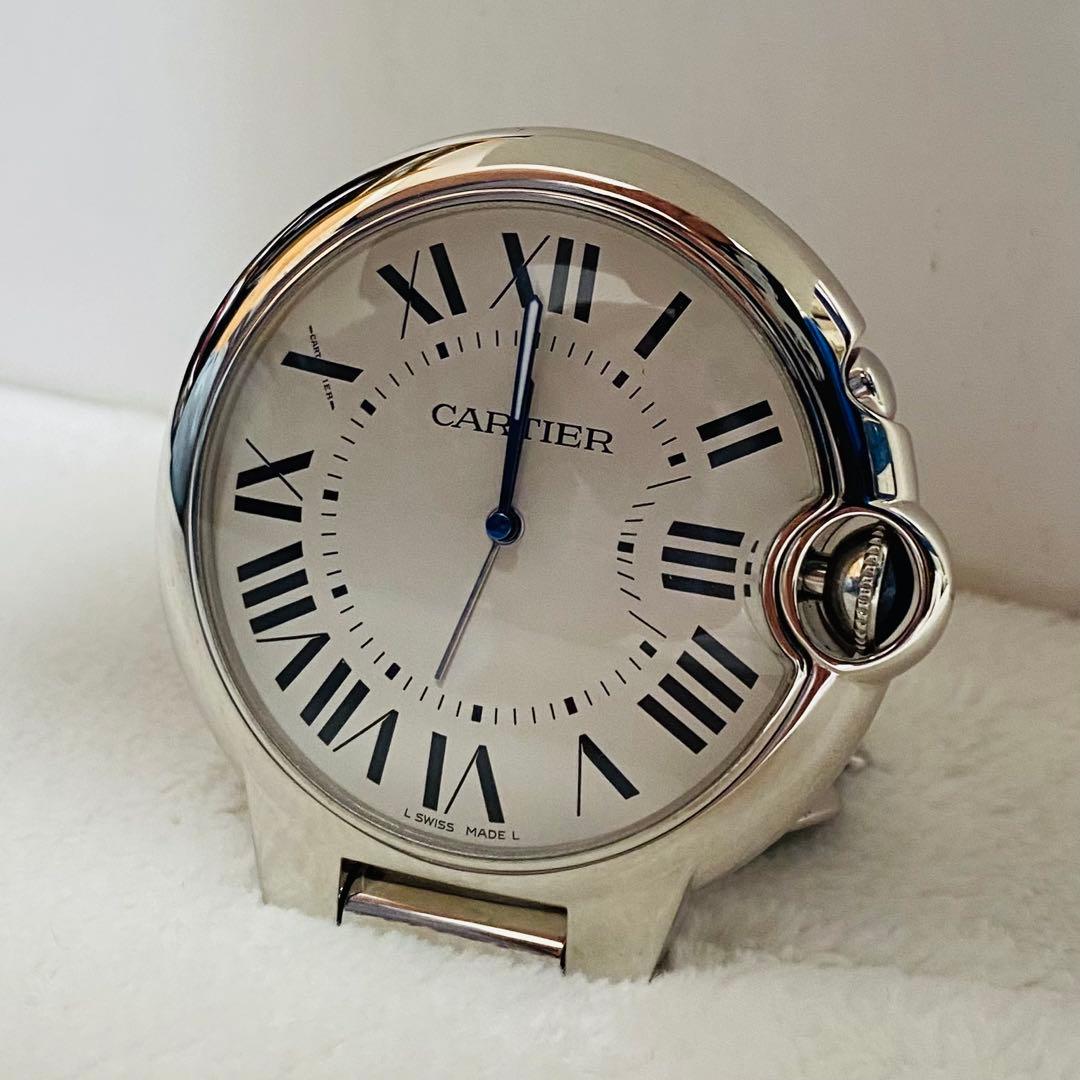 【ジャンク】　Cartier バロンブルー テーブルクロック置時計 シルバー